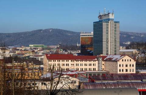 Budoucí pohled na KNL od budovy kraje